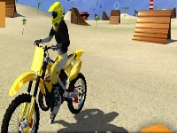 Motor cycle beach stunt