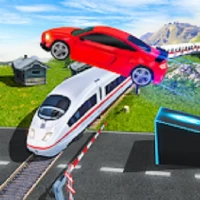 Marvelous highway car stunt ramp car stunt race