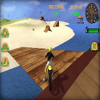 Moto beach jumping simulator game