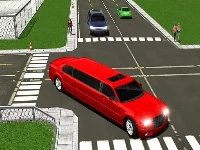 Big city limo car driving 3d