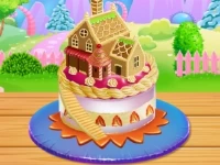 Doll house cake cooking