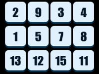 Numbers sliding puzzle