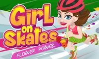 Girl on skates: flower power