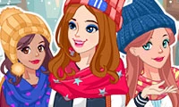 Winter top model dress up