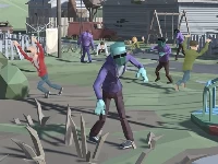 City apocalypse 3d of zombie crowd