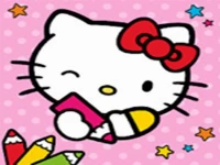 Color & paint by number with hello kitty