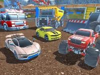 Mad cars racing and crash