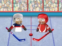 Puppet hockey battle