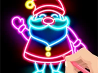 Draw glow christmas - draw & color