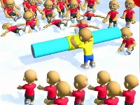 Push the crazy crowd : stickman clash 3d