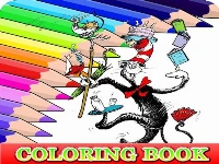 Coloring book for cat in the hat