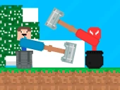 Stickman vs noob hammer