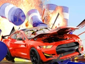 Impossible car stunt races: mega ramps