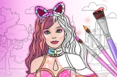 Dress up games & coloring book