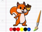 Squirrel coloring adventure