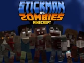 Stickman vs zombies minecraft