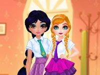 Princesses bff rush to school