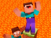 Noob vs pro but floor is lava minecraft