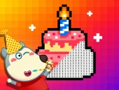 Wolfoo birthday pixel art
