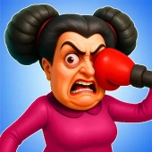 Crazy aunty : slap & punch