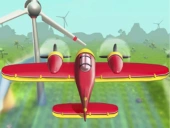 Perfect landing, plane pilot
