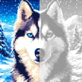 Coloring: mosaic by symbols