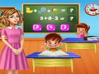 Kindergarten school teacher kids learning games